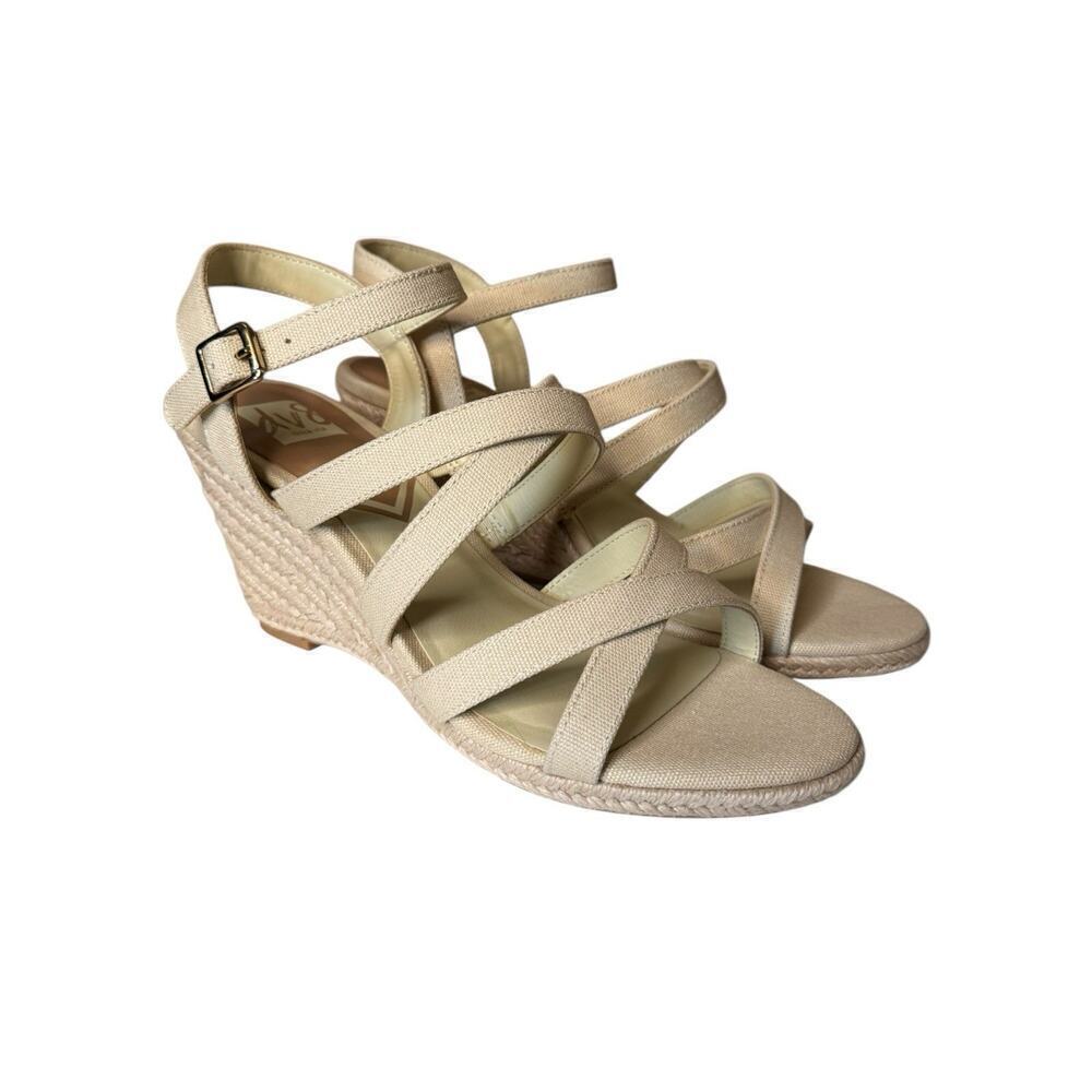 DV8 NEW Dolce Vita Strappy Wedge Sandals Size 9 Cream Ivory Dolce Vita Boho
